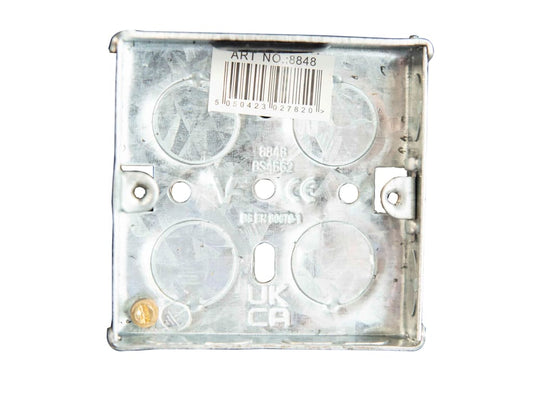 Metal Back Box 1-Gang 16mm                                                      