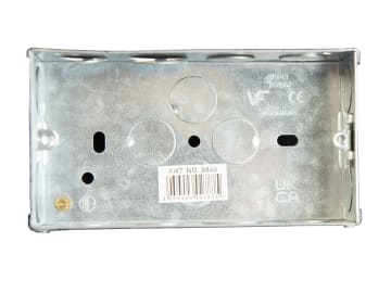 Metal Back Box 2-Gang 35mm                                                      
