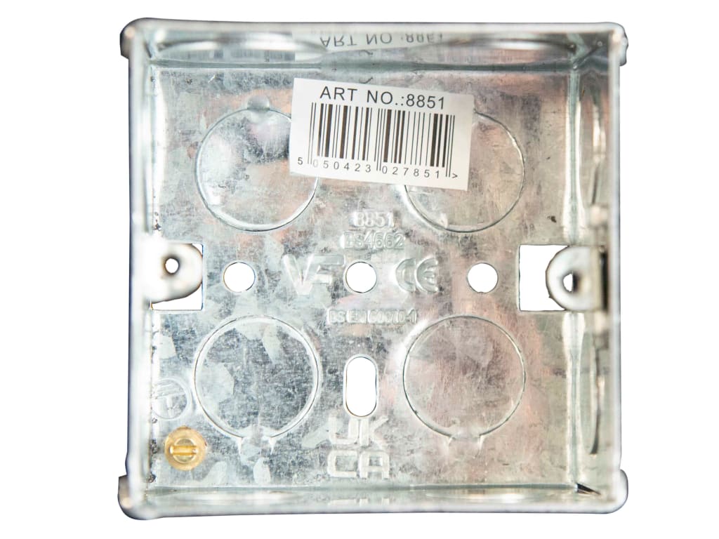 Metal Back Box 1-Gang 47mm                                                      
