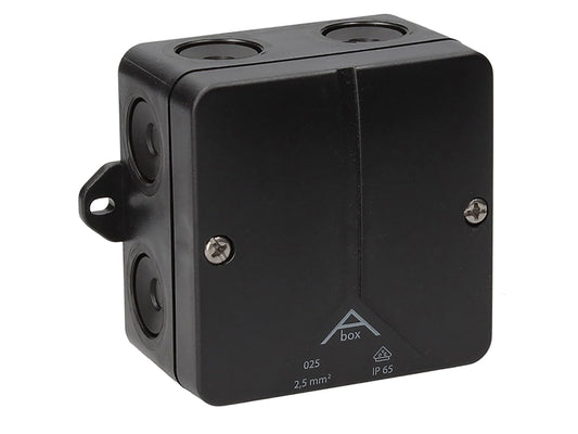 IP66 Junction Box Black 81 x 81mm                                               