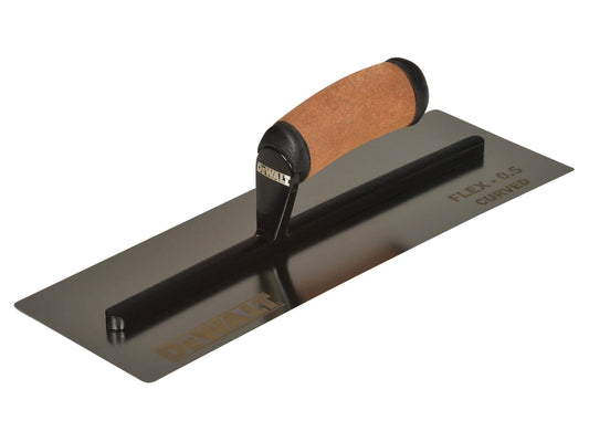 0.5mm FLEX Stainless Steel Curved Trowel, Leather Handle 14in                   