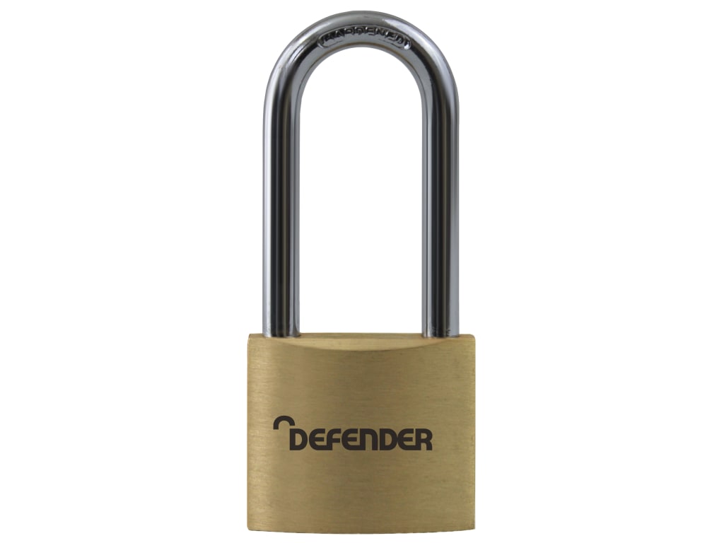 Brass Padlock Long Shackle 40mm                                                 