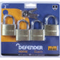 Brass Padlock Quad Pack 40mm