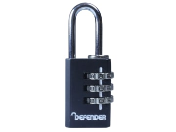 Black Die-Cast Combination Padlock 20mm                                         