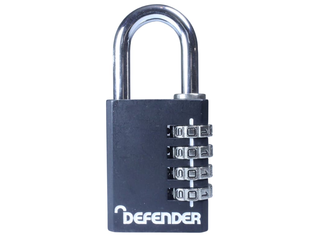 Black Die-Cast Combination Padlock 40mm                                         