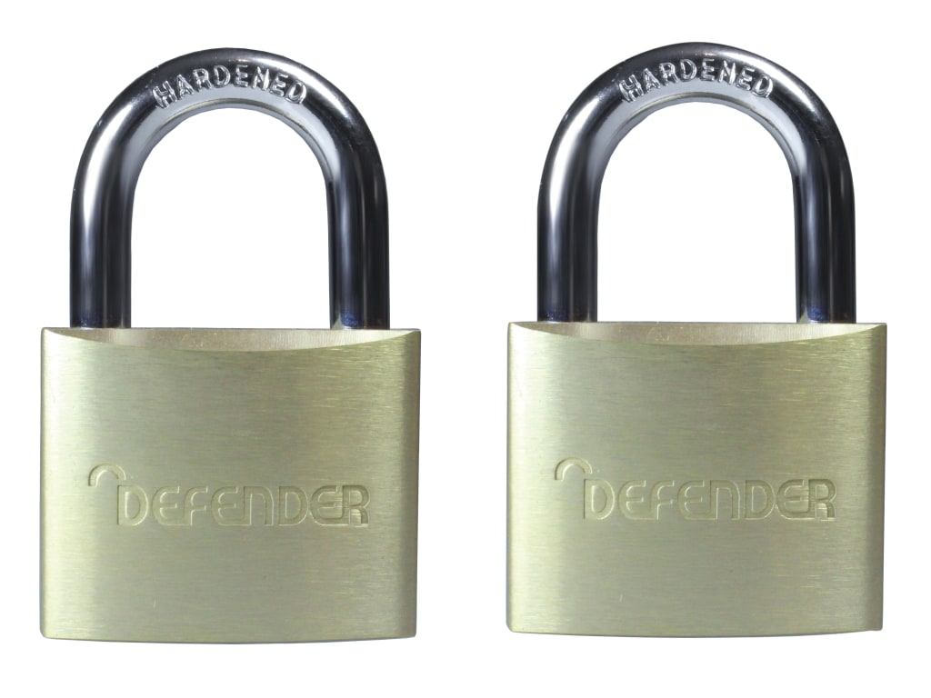 Aluminium Padlock Twin Pack 40mm                                                