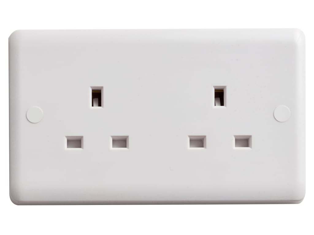 Unswitched Socket 2-Gang 13A                                                    