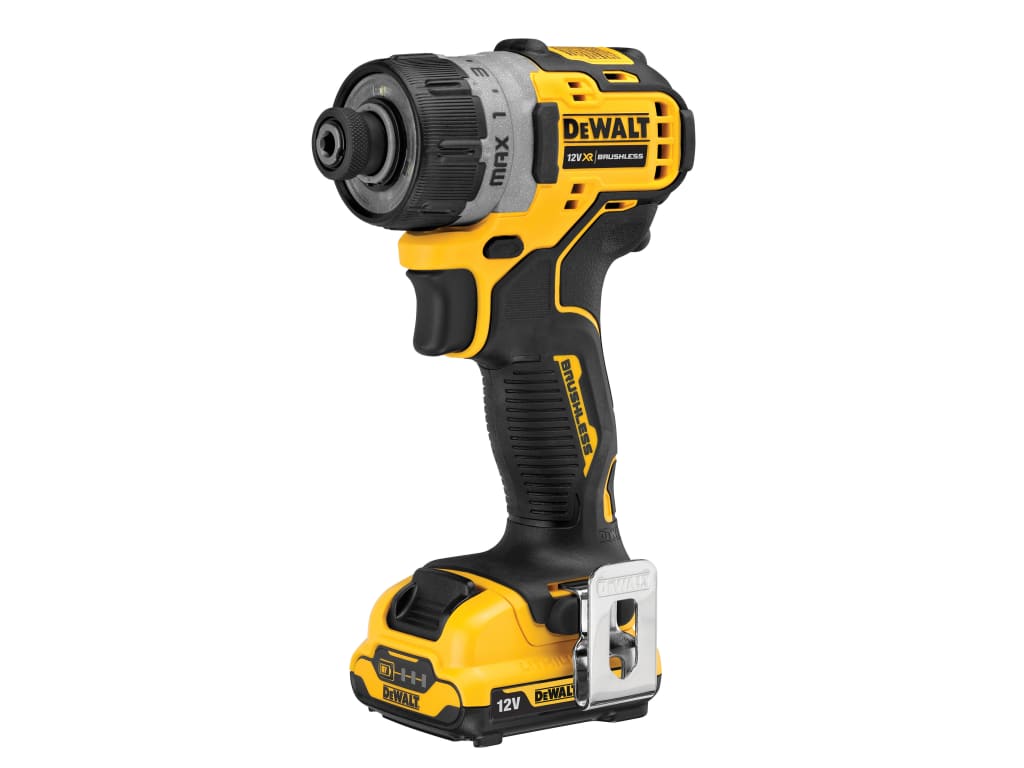 DCF601D2 XR Brushless Sub-Compact Screwdriver 12V 2 x 2.0Ah Li-ion              