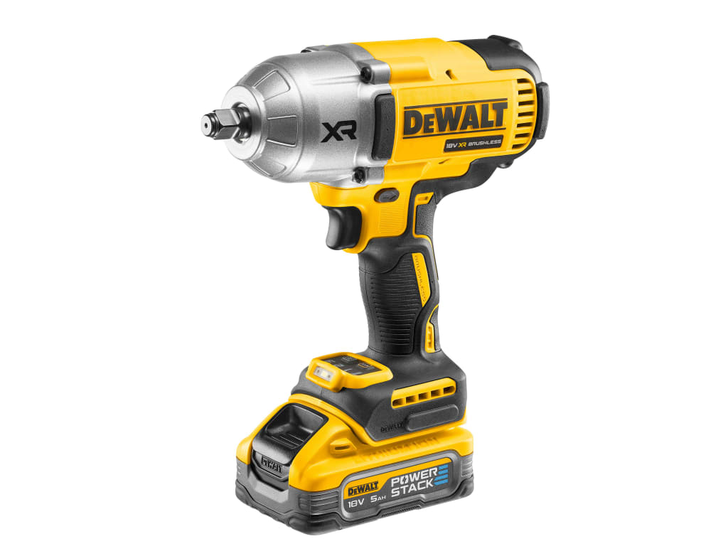 DCF900H2T POWERSTACK™ 1/2in Impact Wrench 18V 2 x 5.0Ah Li-ion                  