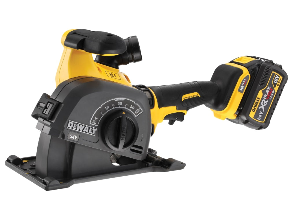DCG200T2 XR FlexVolt Wall Chaser 125mm 54V 2 x 6.0Ah Li-ion                     