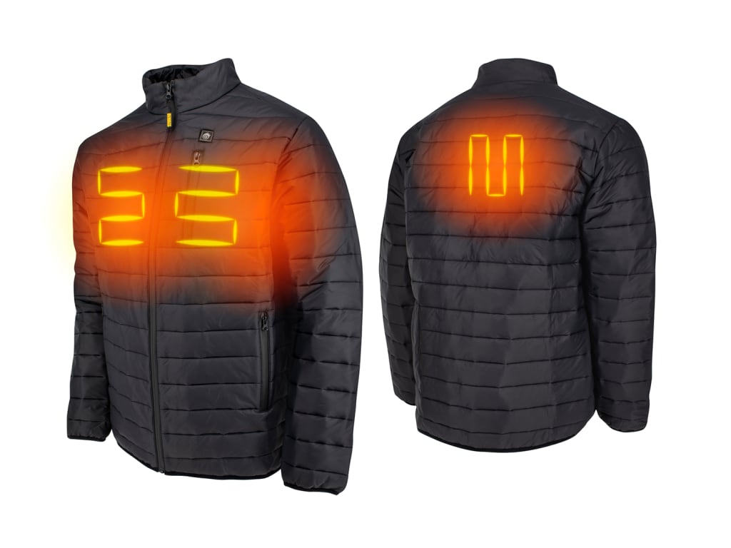 DCHJ093 Heated Lightweight Puffer Jacket - XL + 1 x 18V 2.0Ah Li-ion