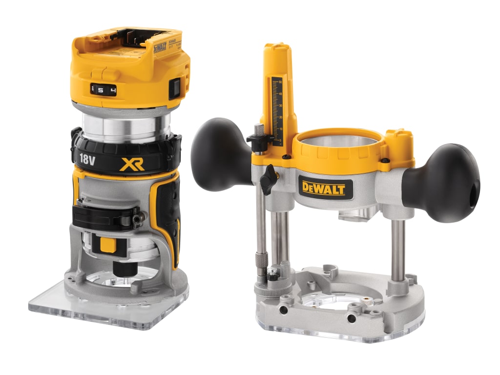 DCW604NT XR 1/4in Twin Base Router 18V Bare Unit                                