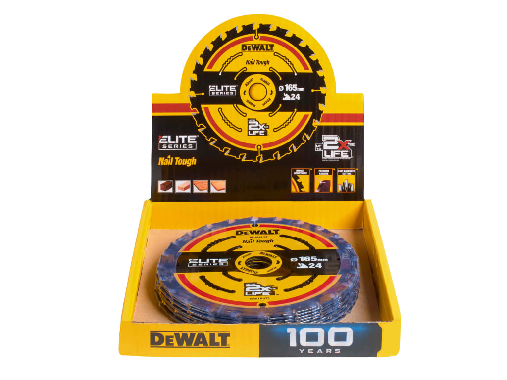 24T ELITE™ Series 165mm Circular Saw Blade CDU (10 Blades)                      