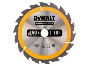 Portable Construction Circular Saw Blade 160 x 20mm x 18T                       