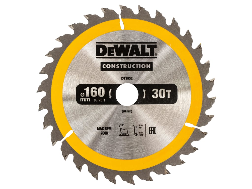 Portable Construction Circular Saw Blade 160 x 20mm x 30T                       