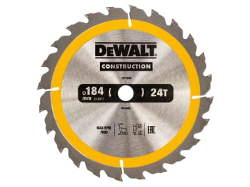 Portable Construction Circular Saw Blade 184 x 16mm x 24T                       