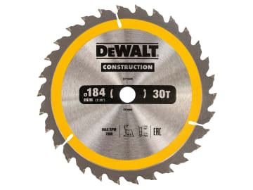 Portable Construction Circular Saw Blade 184 x 16mm x 30T                       
