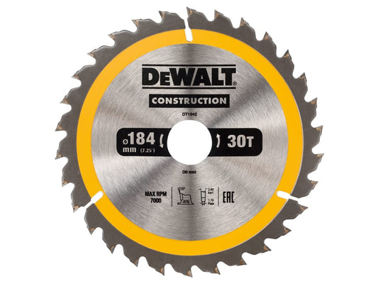 Portable Construction Circular Saw Blade 184 x 30mm x 30T                       