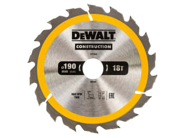 Portable Construction Circular Saw Blade 190 x 30mm x 18T                       