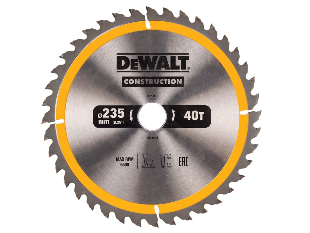 Portable Construction Circular Saw Blade 235 x 30mm x 40T                       