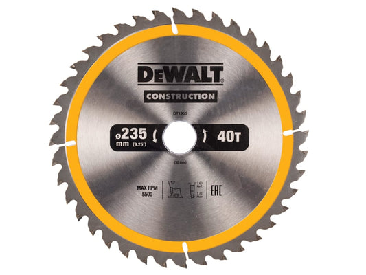 Portable Construction Circular Saw Blade 235 x 30mm x 40T                       