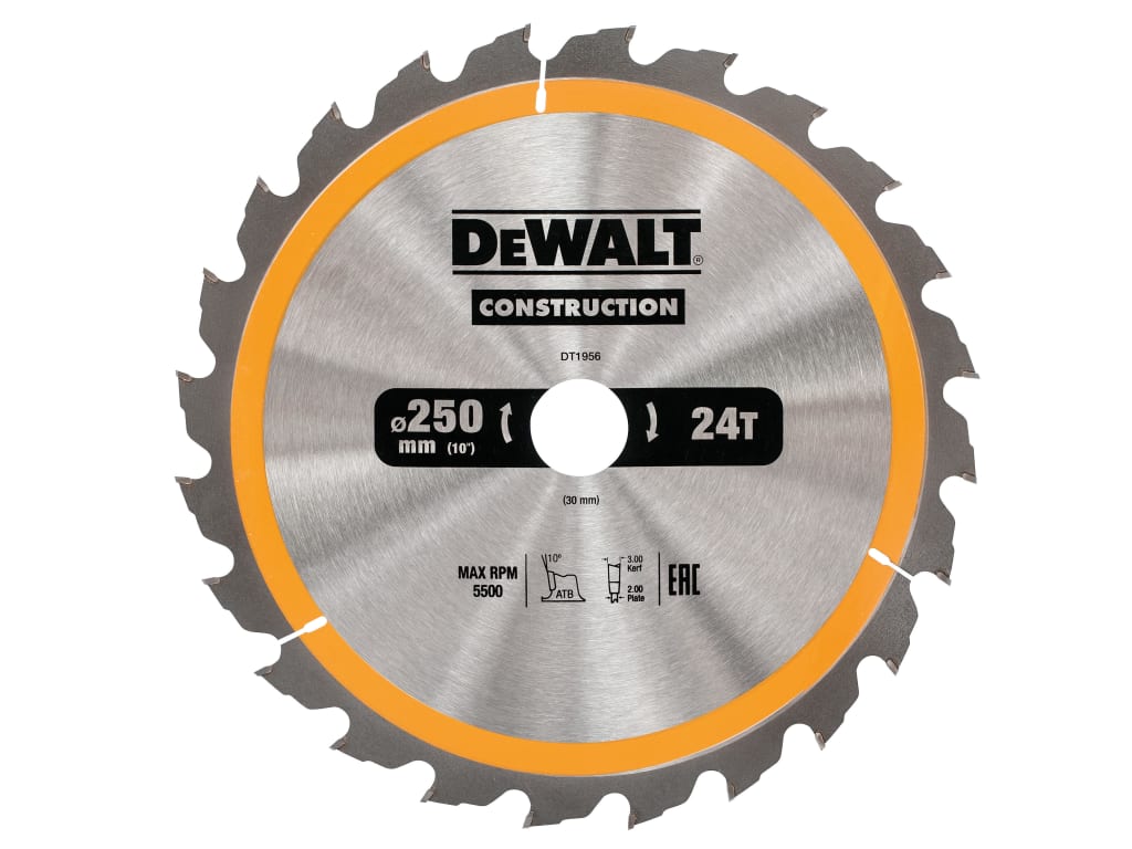 Stationary Construction Circular Saw Blade 250 x 30mm x 24T                     
