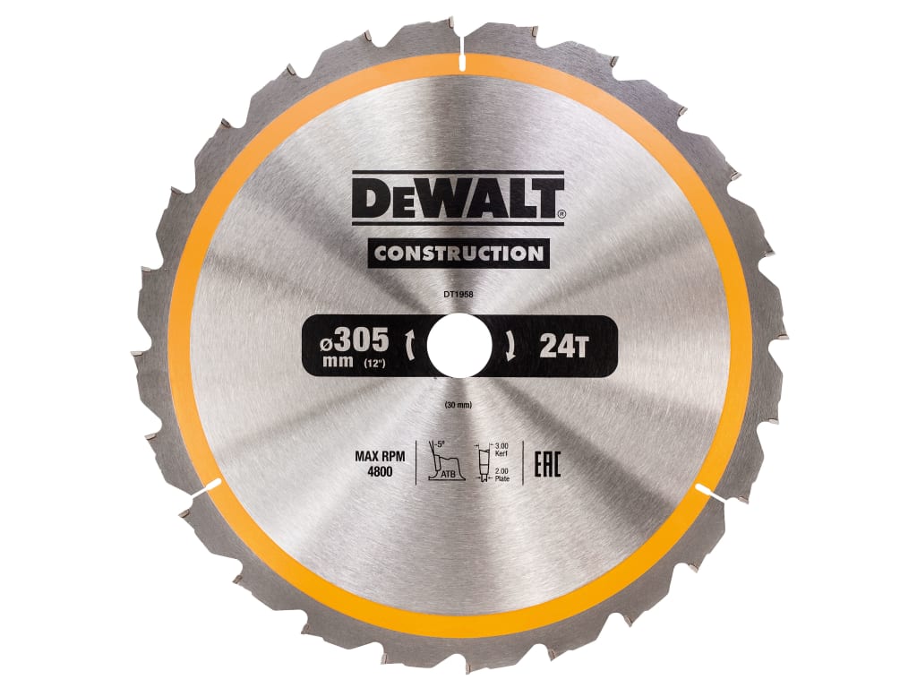 Stationary Construction Circular Saw Blade 305 x 30mm x 24T ATB/Neg             