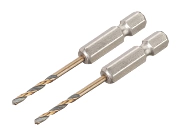 BLACK&GOLD Hex HSS-G Drill Bits (2) 2.5mm                                       