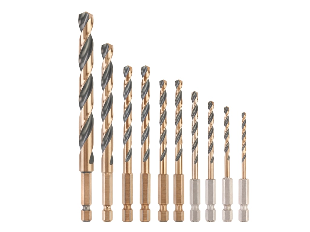 DT20620 BLACK&GOLD HSS Drill Set, 10 Piece                                      