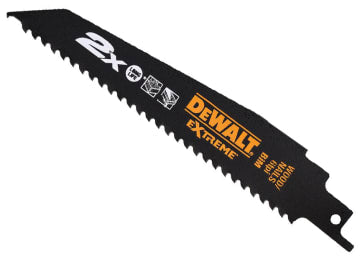 2X Life Wood & Nail Reciprocating Blade 152mm x 6 TPI (Pack 5)                  