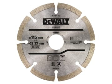 DT3701 Segmented Diamond Cutting Disc 115 x 22.23mm                             