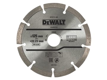 DT3711 Segmented Diamond Cutting Disc 125 x 22.23mm                             