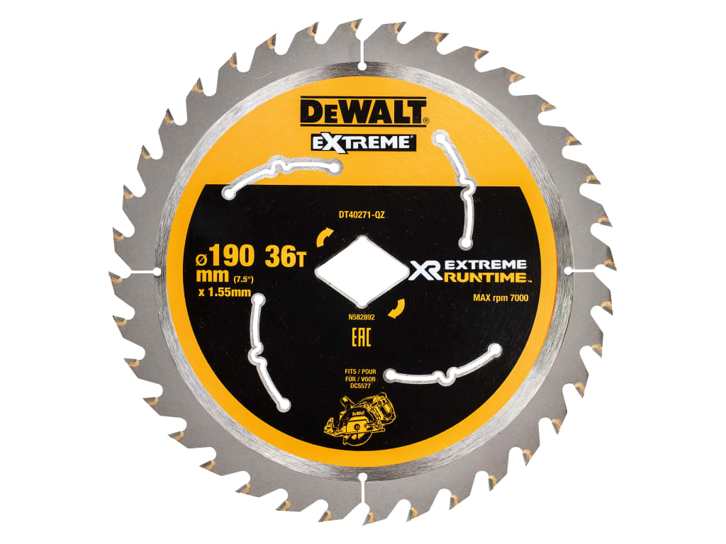 Extreme Runtime FlexVolt Circular Saw Blade 190mm x Diamond x 36T               