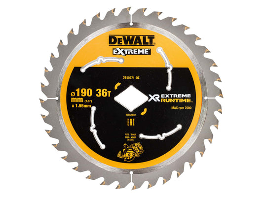 Extreme Runtime FlexVolt Circular Saw Blade 190mm x Diamond x 36T               