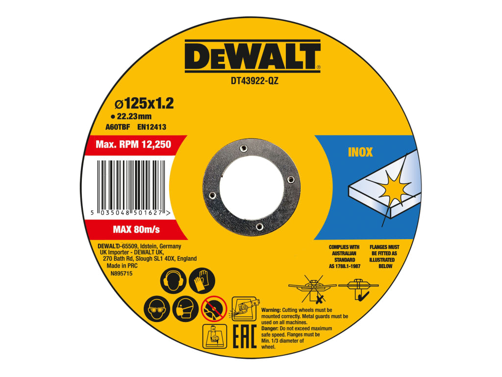 Metal Cutting Disc 125 X 1.2 X 22.23mm (Pack of 10)                             