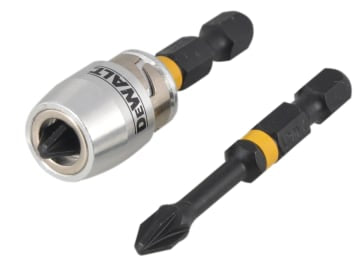 Impact Torsion Bits PZ2 x 50mm (x2) and Magnetic Screwlock Sleeve               