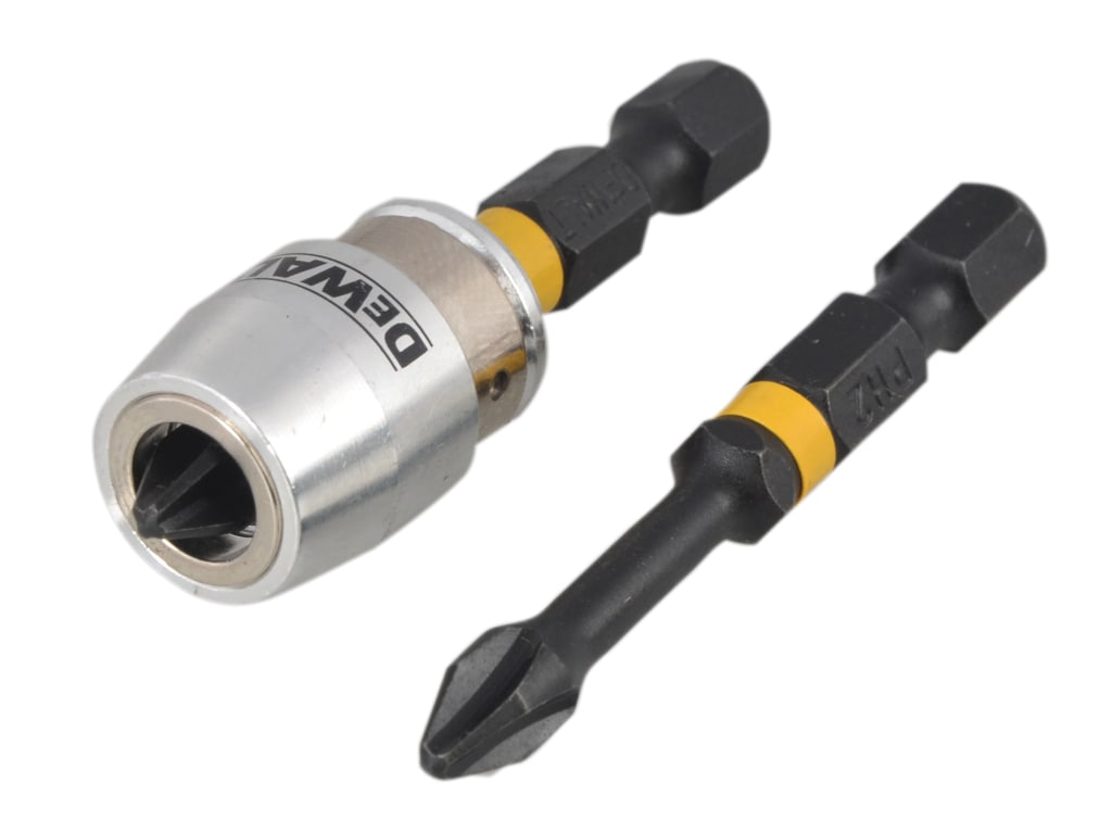 Impact Torsion Bits PH2 x 50mm (x2) and Magnetic Screwlock Sleeve               