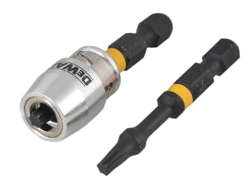 Impact Torsion Bits TX0 x 50mm (x2) and Magnetic Screwlock Sleeve               