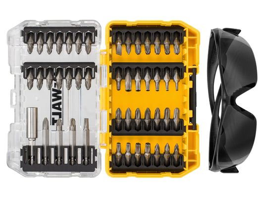 DT70703 Screwdriving Set, 47 Piece + Safety Glasses                             