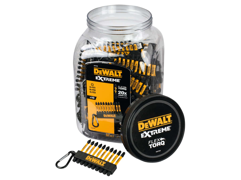 DT7276QZ Pozi Bit Keyring 10 Piece (Jar of 50)                                  