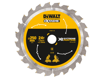 Extreme Runtime FlexVolt Mitre Saw Blade 250 x 30mm x 24T                       