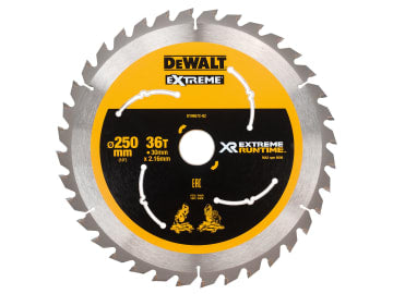 Extreme Runtime FlexVolt Mitre Saw Blade 250 x 30mm x 36T                       