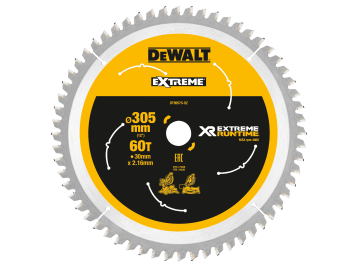 XR FlexVolt Mitre Saw Blade 305 x 30mm x 60T                                    