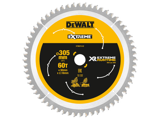 XR FlexVolt Mitre Saw Blade 305 x 30mm x 60T                                    