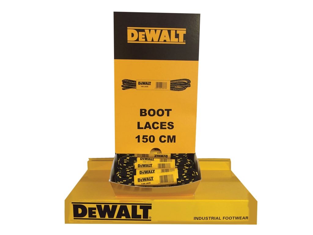 Polyester/Cotton Boot Laces 150cm In Dispenser (60 Pairs)                       