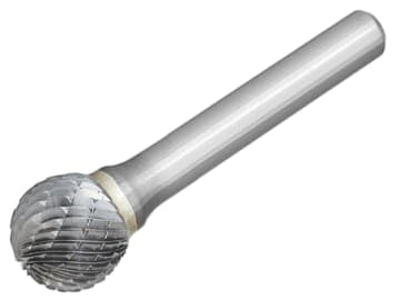 Solid Carbide Bright Rotary Burr Ball 12.7 x 6mm                                