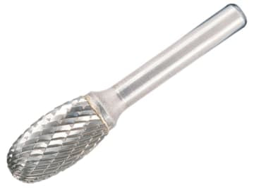 Solid Carbide Bright Rotary Burr Oval 12.7mm x 6mm                              
