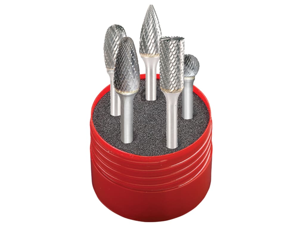 Solid Carbide Rotary Burr Cylindrical Set 5 Piece                               