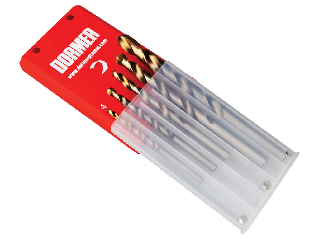 A08910 Set A002 HSS TiN Coated Jobber Drill Set of 5 4.0-10.0                   
