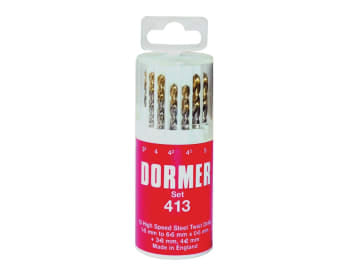 A094 No.419 HSS TiN Coated Drill Set of 19 1.00mm-10.00mm x 0.5mm               